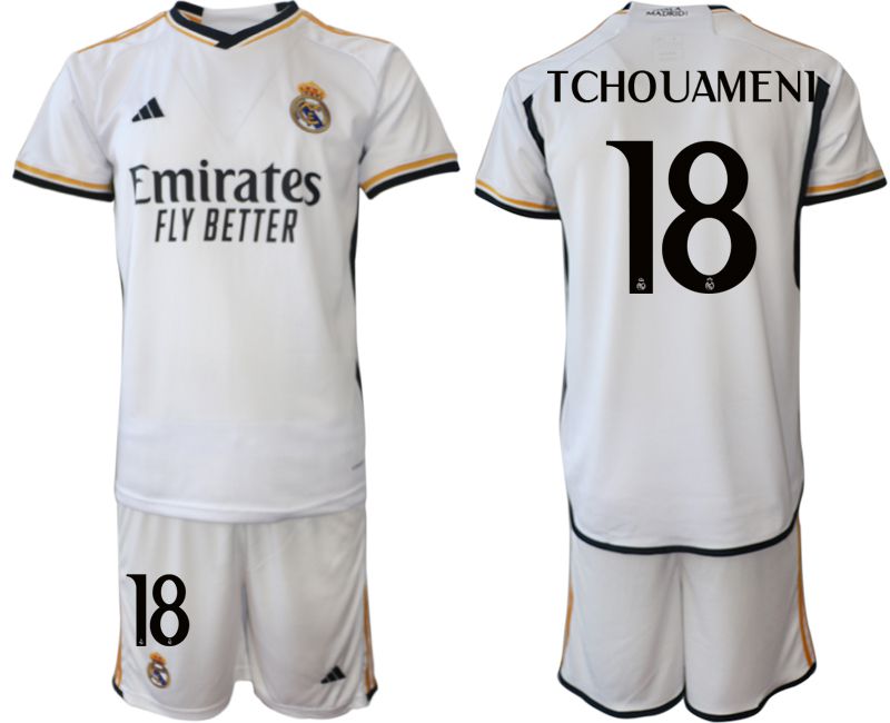 Men 2023-2024 Club Real Madrid home white #18 Soccer Jersey